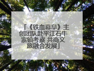 《铁血幕阜》主创团队赴平江石牛寨镇考察 共商文旅融合发展