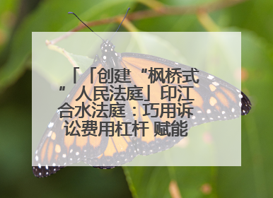 「创建“枫桥式”人民法庭」印江合水法庭：巧用诉讼费用杠杆 赋能先行调解