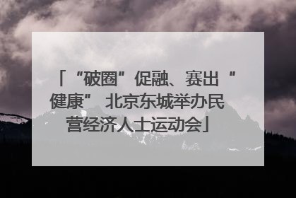 “破圈”促融、赛出“健康” 北京东城举办民营经济人士运动会