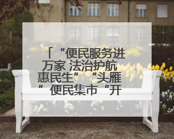 “便民服务进万家 法治护航惠民生”“头雁”便民集市“开张”啦