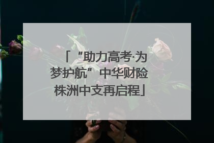 “助力高考·为梦护航”中华财险株洲中支再启程