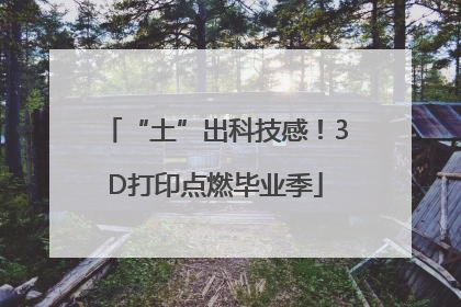 “土”出科技感！3D打印点燃毕业季