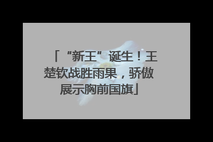 “新王”诞生！王楚钦战胜雨果，骄傲展示胸前国旗