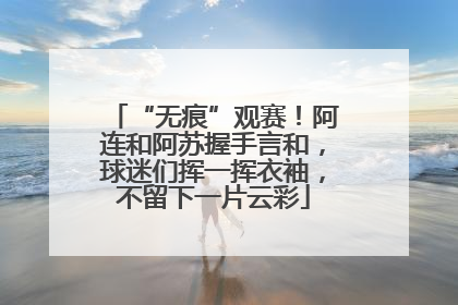 “无痕”观赛！阿连和阿苏握手言和，球迷们挥一挥衣袖，不留下一片云彩