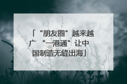 “朋友圈”越来越广 “一港通”让中国制造无缝出海
