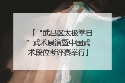 “武昌区太极拳日”武术展演暨中国武术段位考评赛举行