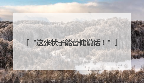 “这张状子能替俺说话！”