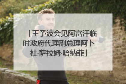 王予波会见阿富汗临时政府代理副总理阿卜杜·萨拉姆·哈纳菲