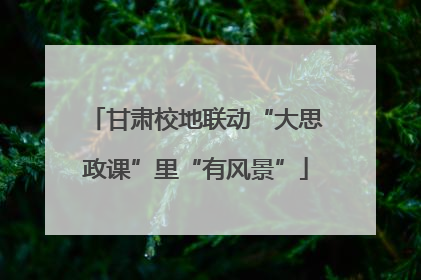 甘肃校地联动“大思政课”里“有风景”