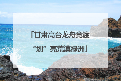 甘肃高台龙舟竞渡“划”亮荒漠绿洲