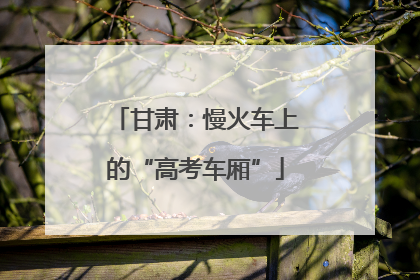 甘肃：慢火车上的“高考车厢”