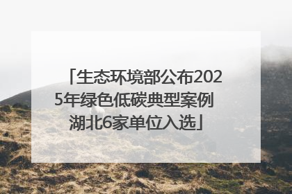 生态环境部公布2025年绿色低碳典型案例 湖北6家单位入选
