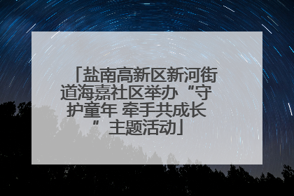 盐南高新区新河街道海嘉社区举办“守护童年 牵手共成长”主题活动