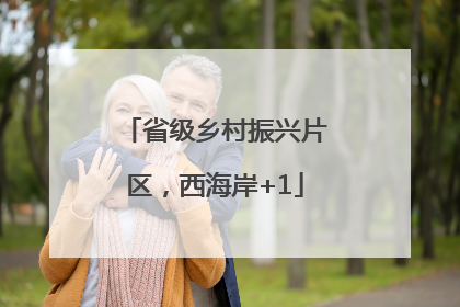 省级乡村振兴片区，西海岸+1