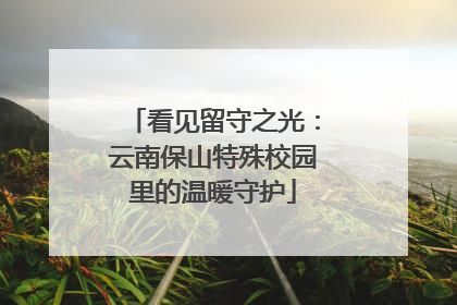 看见留守之光：云南保山特殊校园里的温暖守护
