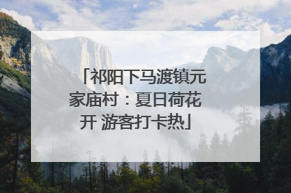 祁阳下马渡镇元家庙村：夏日荷花开 游客打卡热