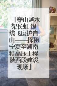 穿山越水架长虹 银线飞度护青山——探秘宁夏至湖南特高压工程陕西段建设现场