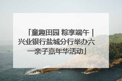 童趣田园 粽享端午｜兴业银行盐城分行举办六一亲子嘉年华活动