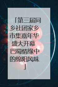 第三届同乡社团家乡市集嘉年华盛大开幕 巴蜀情缘中的绵阳风味