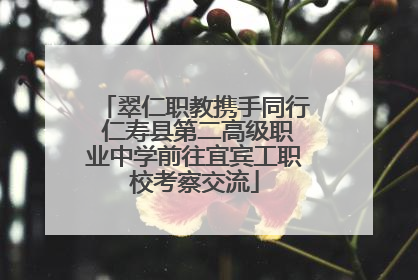翠仁职教携手同行 仁寿县第二高级职业中学前往宜宾工职校考察交流