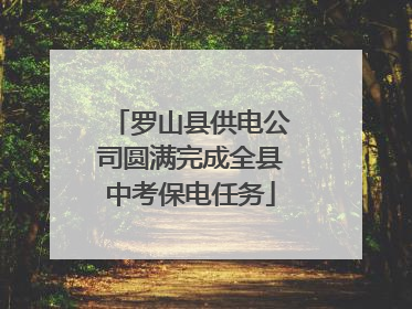 罗山县供电公司圆满完成全县中考保电任务