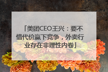 美团CEO王兴：要不惜代价赢下竞争，外卖行业存在非理性内卷