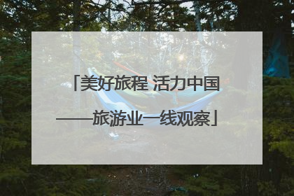 美好旅程 活力中国——旅游业一线观察