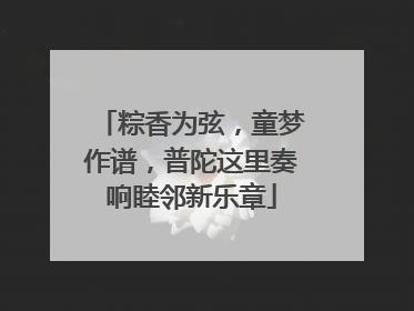 粽香为弦，童梦作谱，普陀这里奏响睦邻新乐章