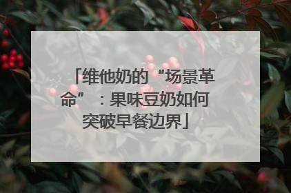维他奶的“场景革命”：果味豆奶如何突破早餐边界