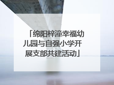 绵阳梓潼幸福幼儿园与自强小学开展支部共建活动