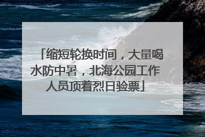 缩短轮换时间，大量喝水防中暑，北海公园工作人员顶着烈日验票