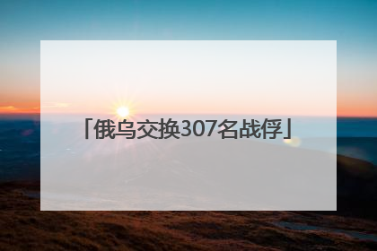 俄乌交换307名战俘