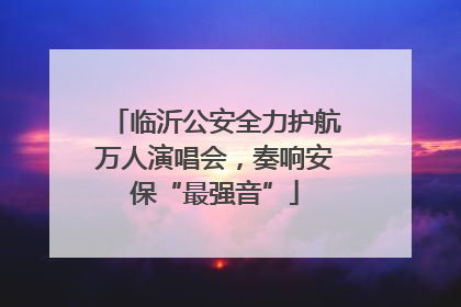 临沂公安全力护航万人演唱会，奏响安保“最强音”
