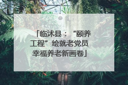 临沭县：“颐养工程”绘就老党员幸福养老新画卷