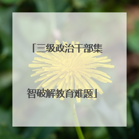 三级政治干部集智破解教育难题