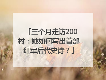 三个月走访200村：她如何写出首部红军后代史诗？