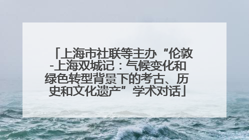 上海市社联等主办“伦敦-上海双城记：气候变化和绿色转型背景下的考古、历史和文化遗产”学术对话