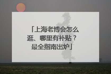 上海老博会怎么逛、哪里有补贴？最全指南出炉