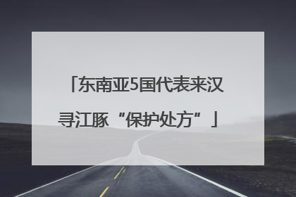东南亚5国代表来汉寻江豚“保护处方”