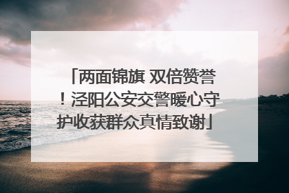 两面锦旗 双倍赞誉！泾阳公安交警暖心守护收获群众真情致谢