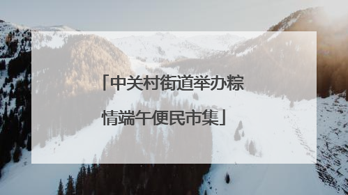 中关村街道举办粽情端午便民市集
