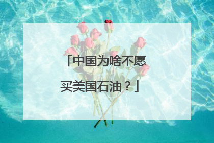 中国为啥不愿买美国石油？