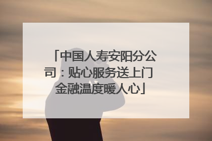 中国人寿安阳分公司：贴心服务送上门 金融温度暖人心
