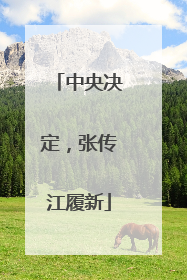 中央决定，张传江履新