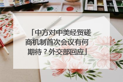 中方对中美经贸磋商机制首次会议有何期待？外交部回应
