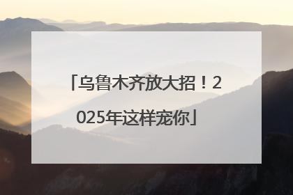 乌鲁木齐放大招！2025年这样宠你