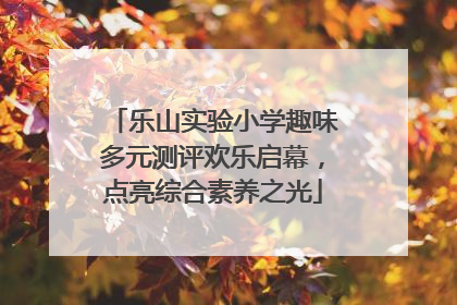 乐山实验小学趣味多元测评欢乐启幕，点亮综合素养之光