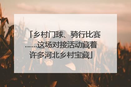 乡村门球、骑行比赛……这场对接活动藏着许多河北乡村宝藏
