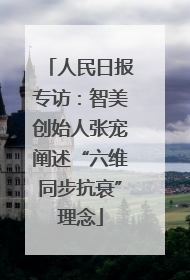 人民日报专访：智美创始人张宠阐述“六维同步抗衰”理念