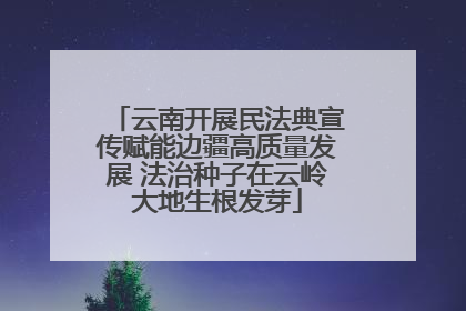 云南开展民法典宣传赋能边疆高质量发展 法治种子在云岭大地生根发芽